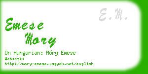 emese mory business card